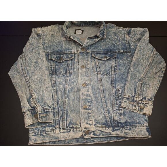 Vintage South Bay Acid Wash Jean Jacket Womens Size Medium Made In Hong Kong - Picture 1 of 6